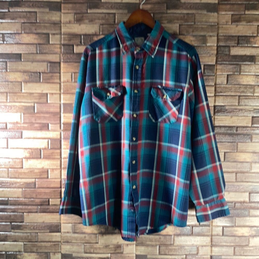 Mens XLT Vintage Outdoor Exchange Multi  Color Flannel